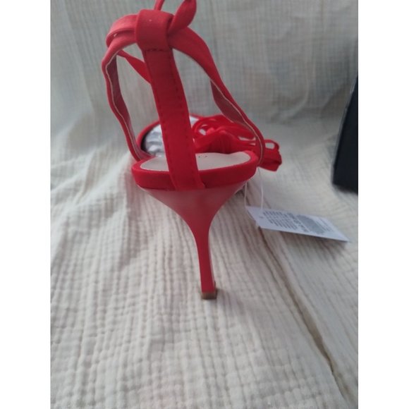 MySoft Lace up Red Closed-Toe low Heels Size:10M - Picture 7 of 7